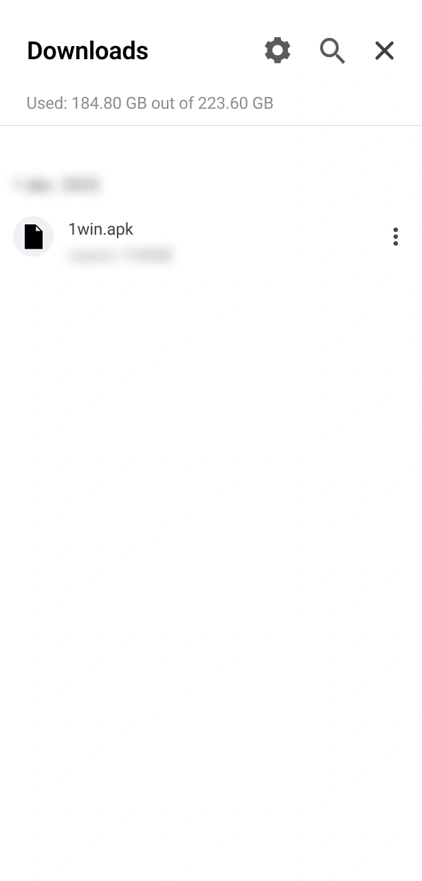Confirm the download to save the 1win Aviator App file.