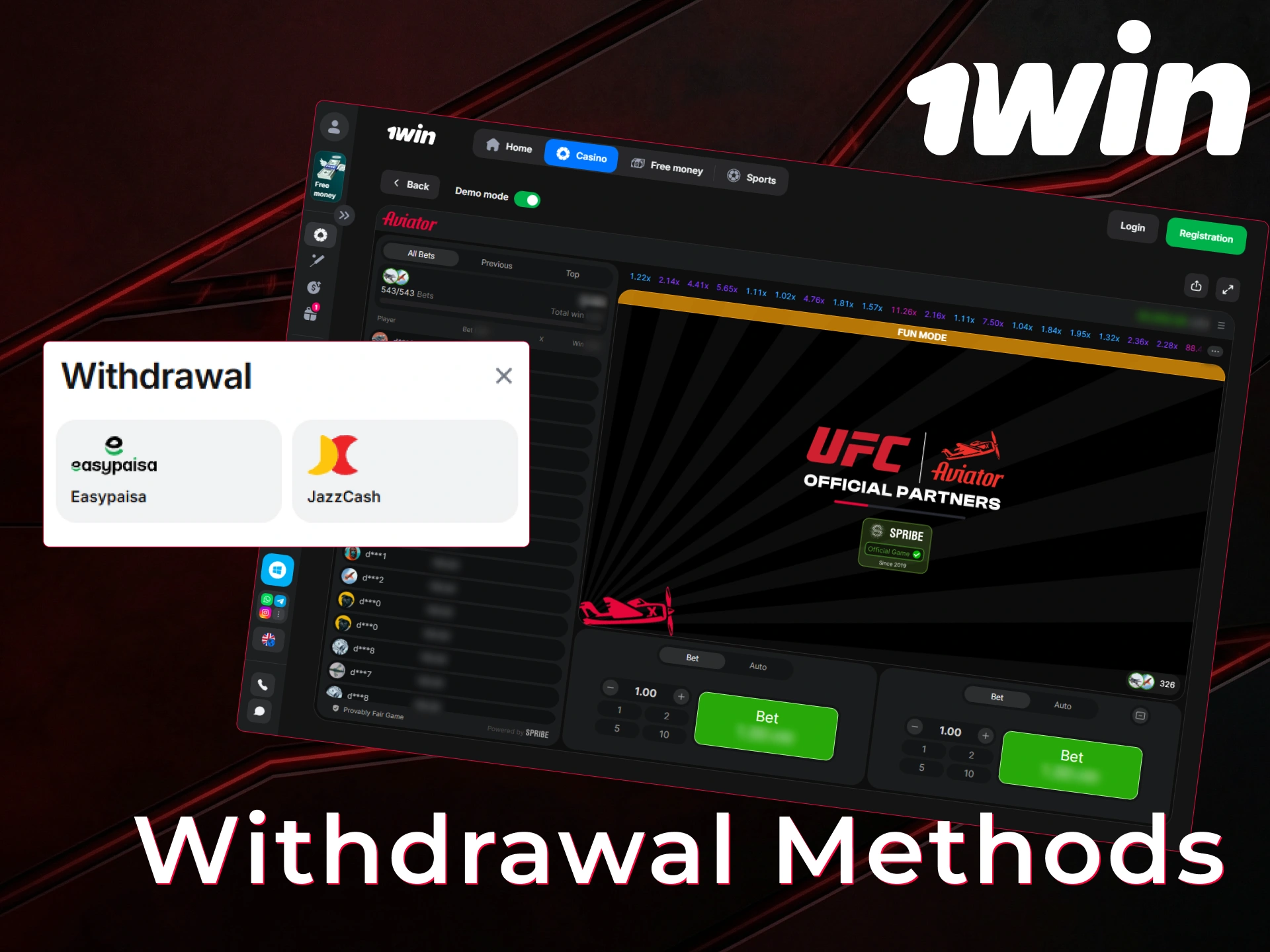 Discover how to withdraw from Aviator on 1win using local methods.