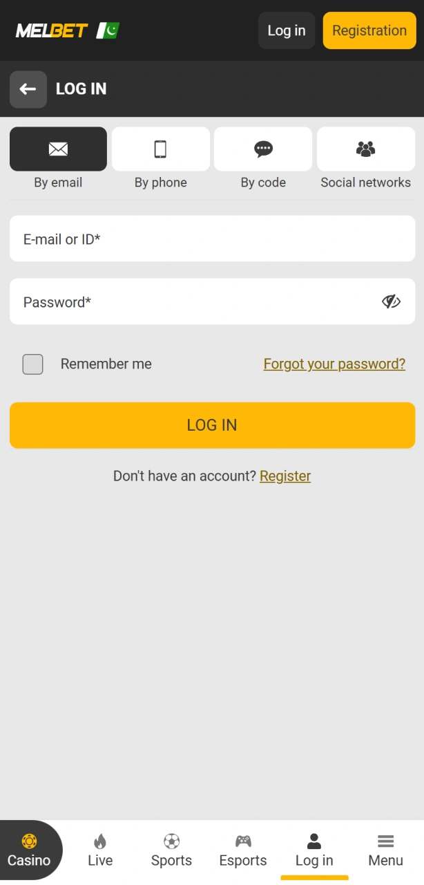 Launch the updated app and log in to Melbet Aviator.