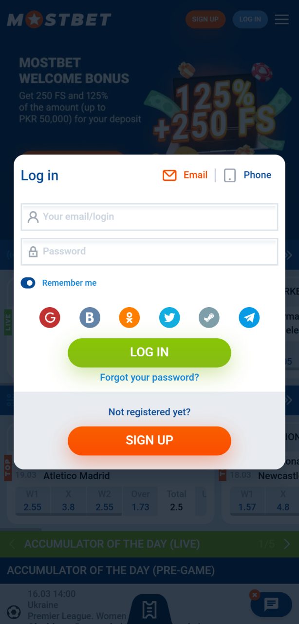 Open the app and log in to start winning at Mostbet Aviator.