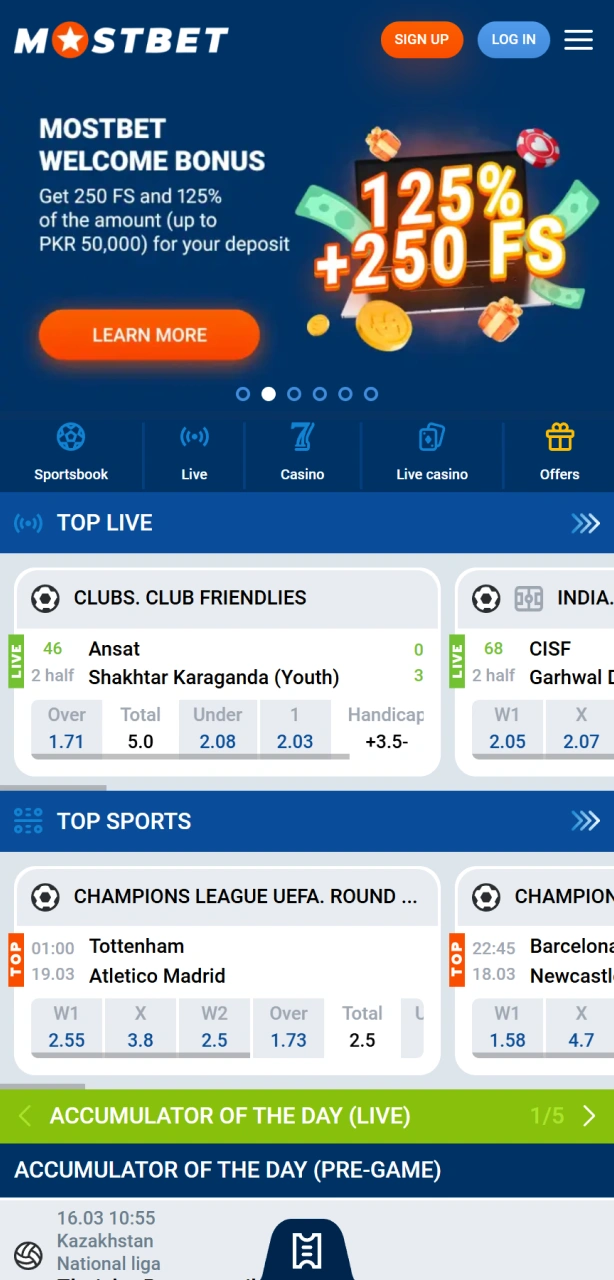 Open the Official Website to download the Mostbet Aviator App.