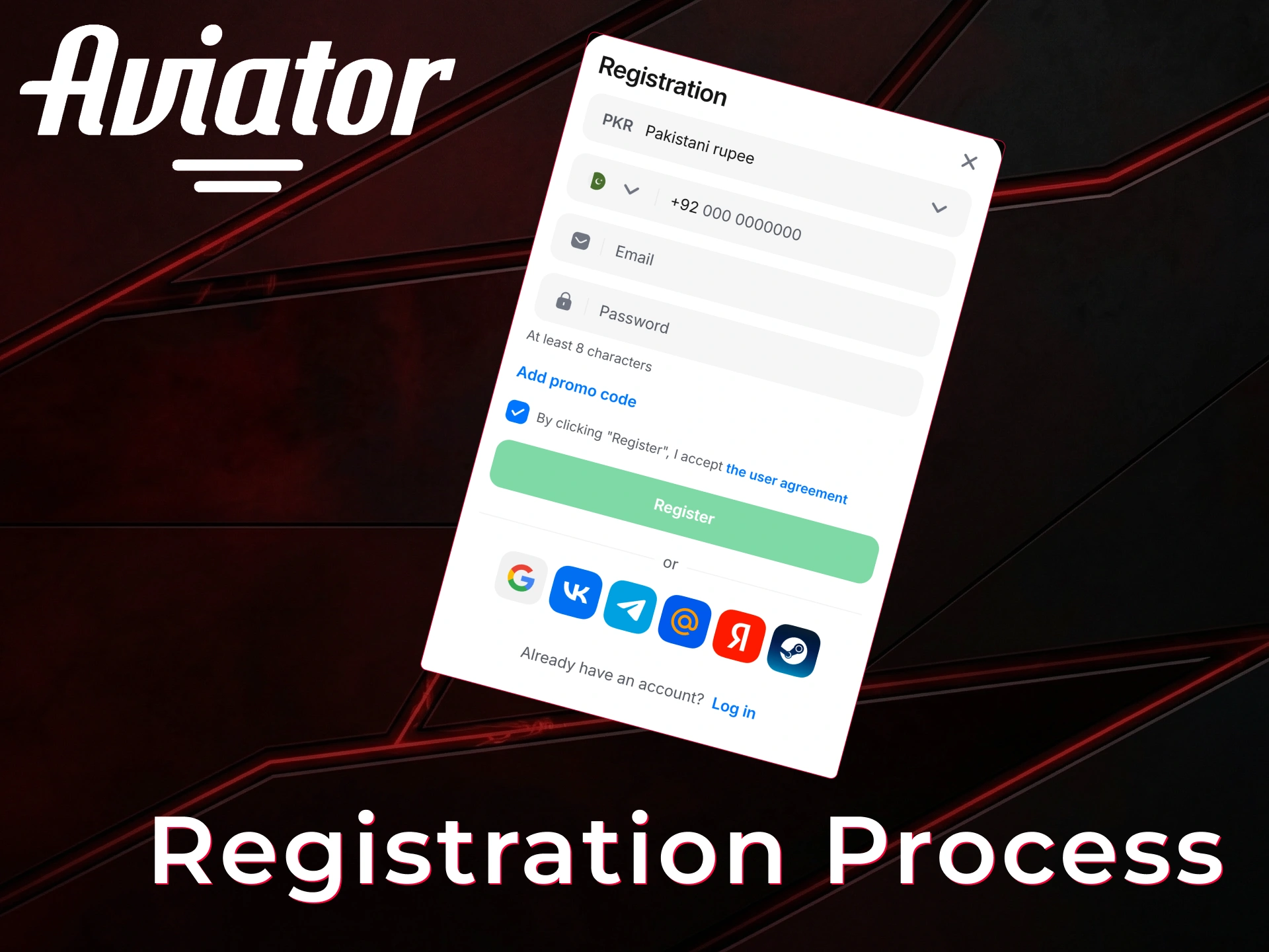 aviator login pakistan